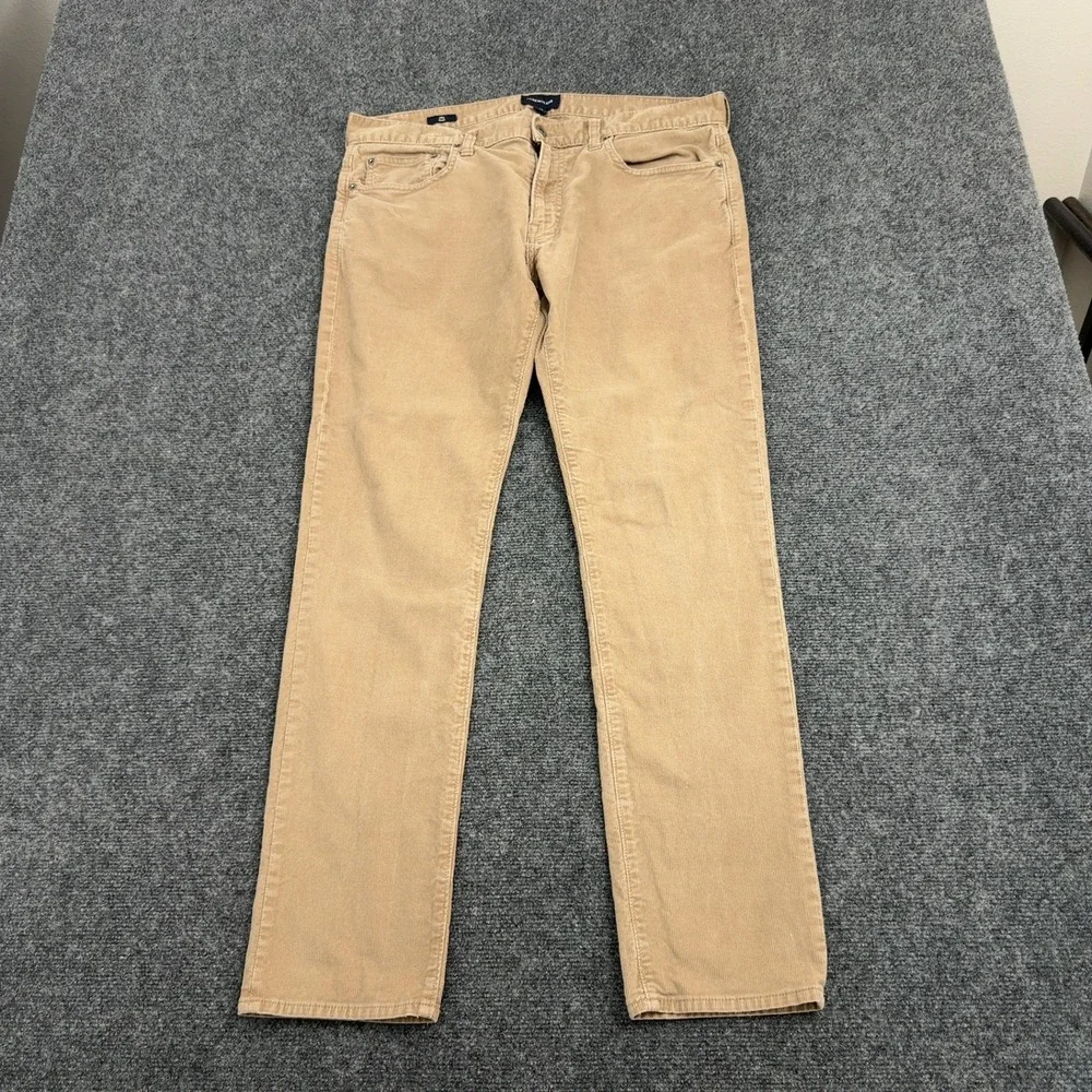 J Crew Pants Mens 35x32 Tan Corduroy 484 Slim Casual Preppy Classic